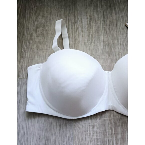 Skims Fits Everybody White Marble Underwire Lined Strapless Convertible Bra 46D - Picture 3 of 11
